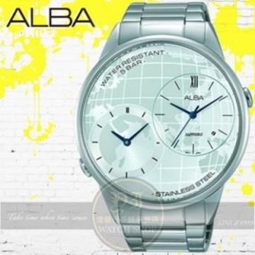 ALBA劉以豪代言PRESTIGE系列兩地時間商務型男腕錶DM03-X002S/AZ9013X1公司貨