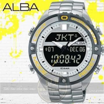 ALBA 劉以豪代言ACTIVE系列潮流特搜雙顯示電子腕錶N021-X003Y/AZ4019X1公司貨