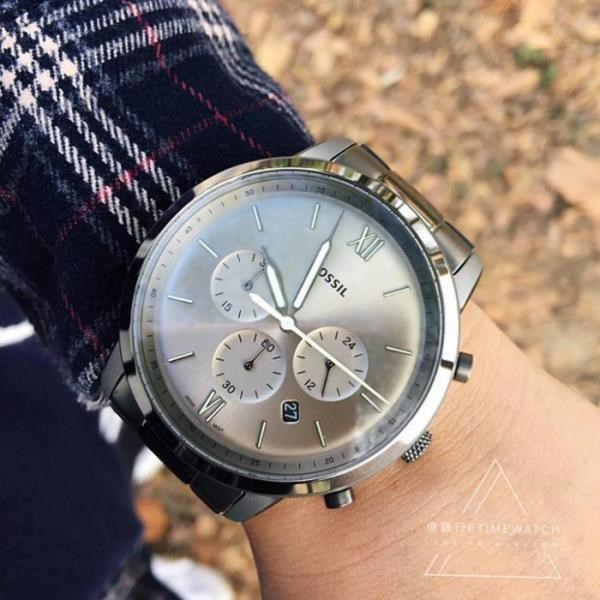 FOSSIL美國品牌NEUTRA極品紳士三環計時時尚腕錶FS5492原廠公司貨
