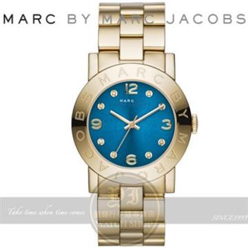 MARC BY MARC JACOBS國際精品色彩潮流時尚腕錶-藍x金/36mm MBM3303