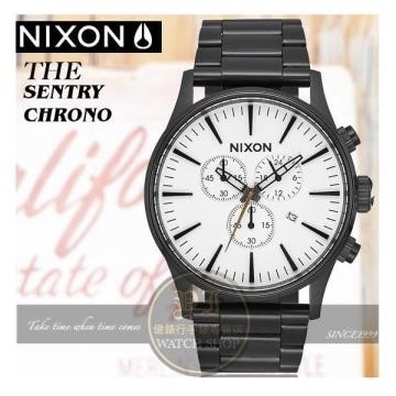 NIXON 實體店THE SENTRY CHRONO潮流時尚腕錶A386-756