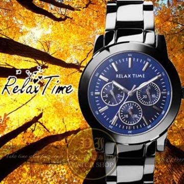 Relax Time關詩敏代言經典三眼錶款-藍/黑/42mm R0800-16-07X