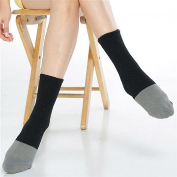 【KEROPPA】可諾帕竹碳運動型健康女襪(男女適穿)x2雙C90014-黑配灰