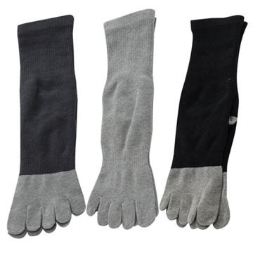 【KEROPPA】可諾帕吸濕排汗竹炭保健1/2五趾襪x綜合3雙C90009-A