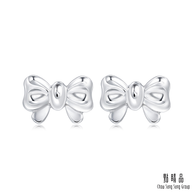 點睛品 Ear Play 蝴蝶結鉑金耳環