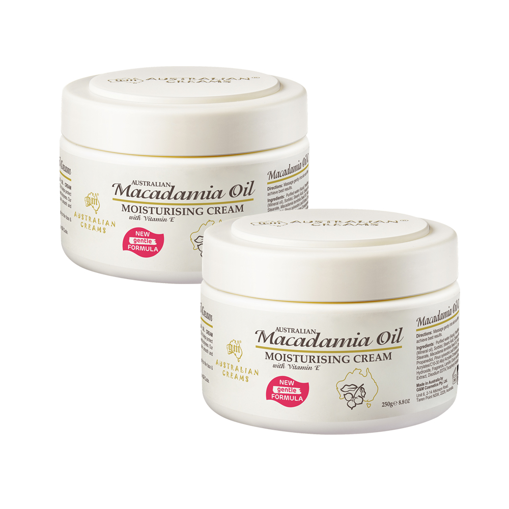 【澳洲G&M】夏威夷果油滋養嫩膚霜含維他命E(250g/罐 2入組)