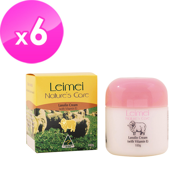 【澳洲Nature’s Care】Leimei 經典綿羊霜含維他命E (6 入組, 100g/罐)
