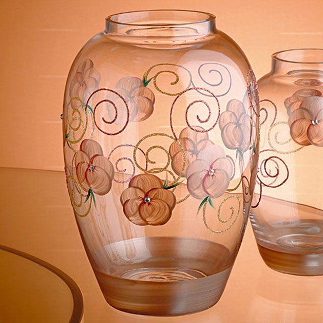 【貝斯麗madiggan】玫瑰系列手工彩繪橢圓花瓶(小)