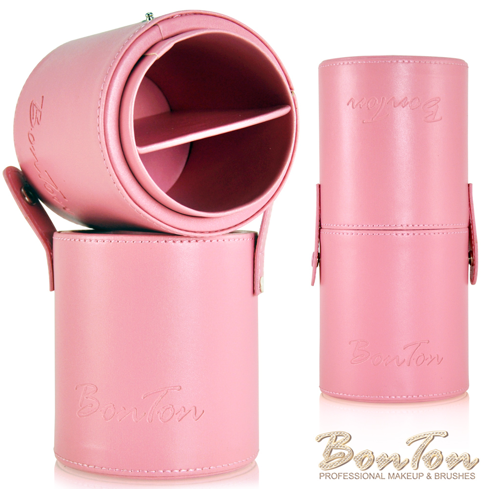 BonTon專業刷具 分格式圓形刷筒 典雅粉紅