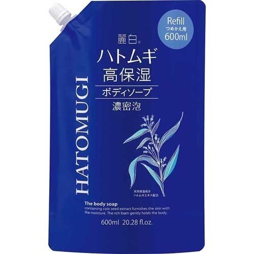 日本【熊野油脂】麗白薏仁沐浴乳 補充包600ml