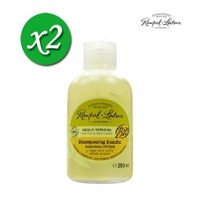 【南法香頌】歐巴拉朵 2in1馬鞭草綠泥洗髮沐浴精x2瓶(250ml/瓶)
