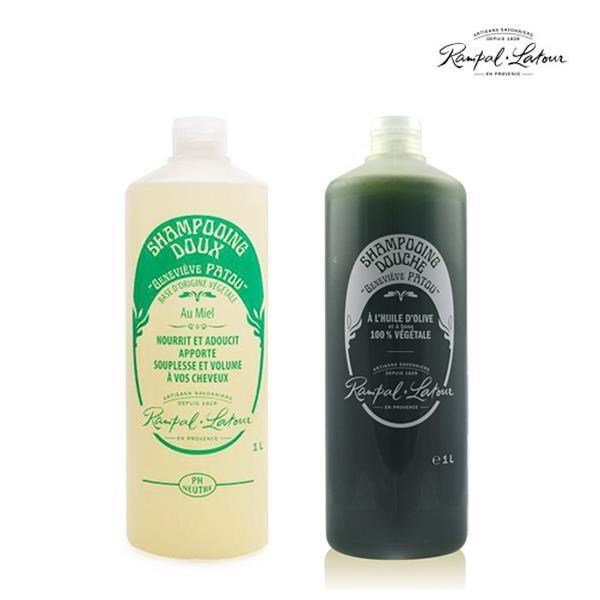 【南法香頌】歐巴拉朵 忍冬蜂蜜洗髮精+特級橄欖油沐浴乳(1L/瓶)