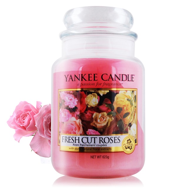 YANKEE CANDLE香氛蠟燭-玫瑰 Fresh Cut Roses(623g)
