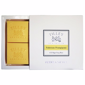 Tilley百年特莉大溪地素馨花植物皂4入禮盒(4x50gm)