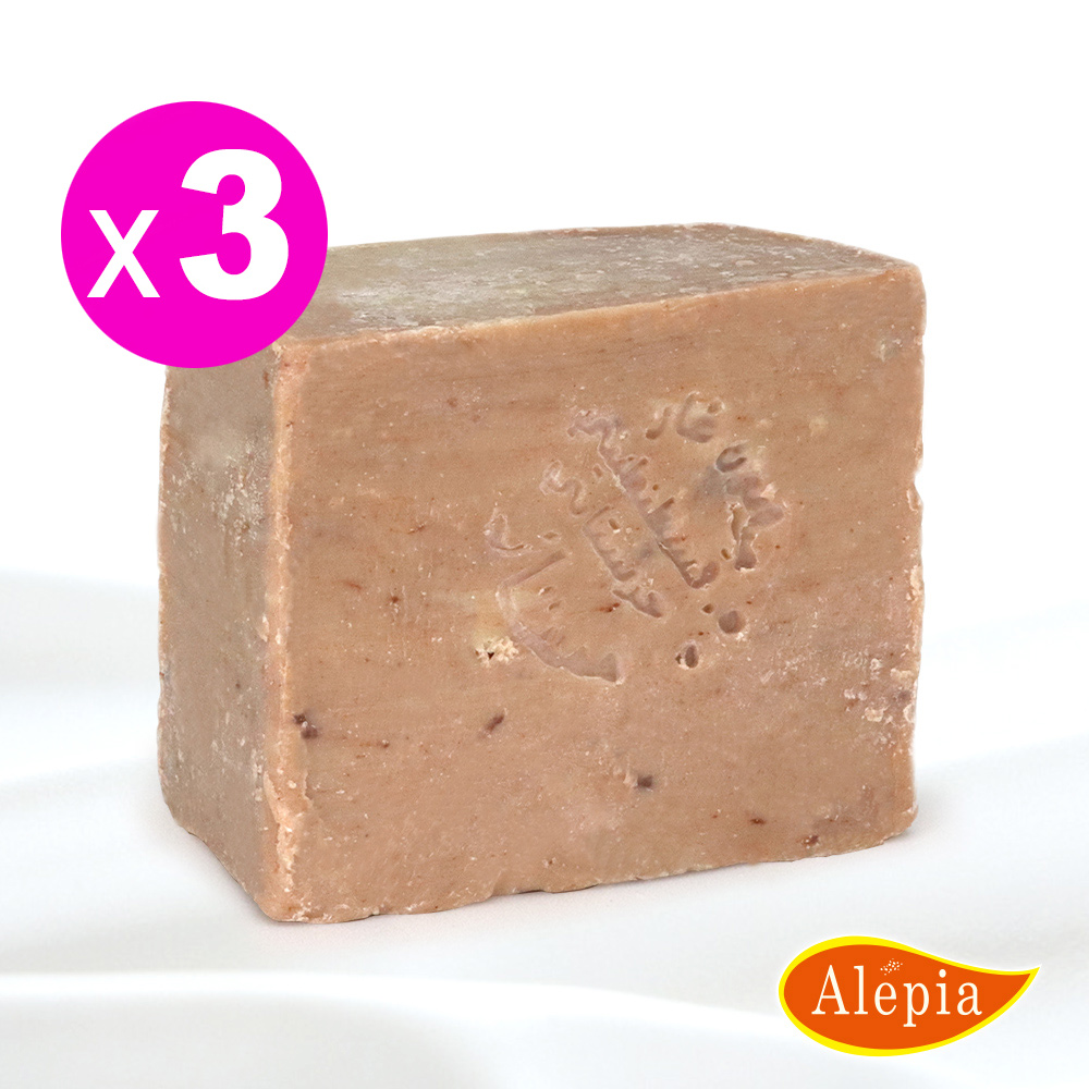 【法國原裝進口 Alepia】經典火山紅泥童顏煥膚皂(130g-150gx3)