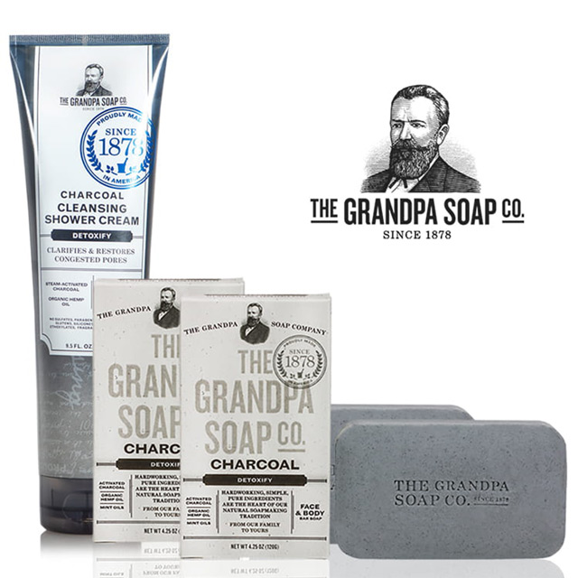 Grandpa’s Soap 神奇爺爺 奇蹟活炭大麻籽薄荷專業潔淨組 – 4.25 oz x2 + 280mL