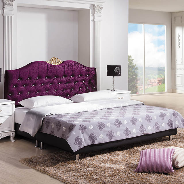 Boden-溫妮莎紫絨5尺標準雙人床組