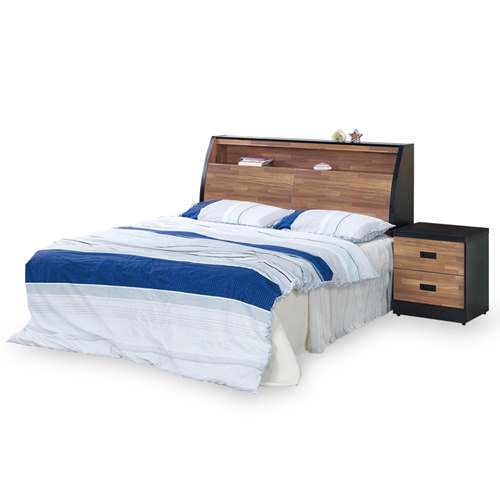 【時尚屋】[G18本森積層木床箱型5尺雙人床G18-003-3+003-4不含床頭櫃-床墊/免運費/免組裝
