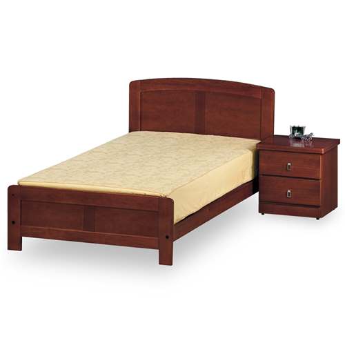 【時尚屋】[G18巴特萊柚木色3.7尺加大單人床G18-075-3不含床頭櫃-床墊/免運費/免組裝