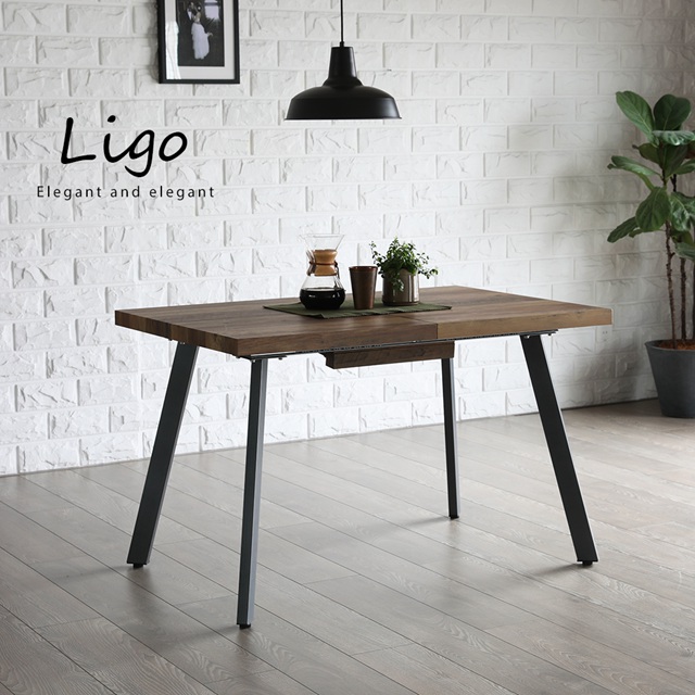 【obis】Ligo工業風伸縮餐桌工作桌