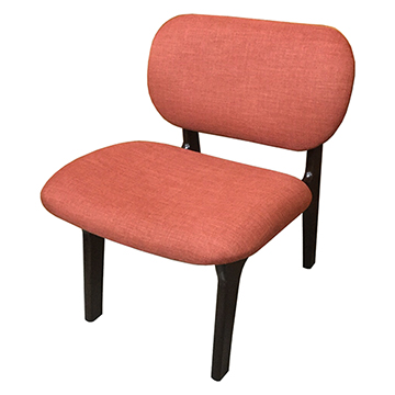 AS-Clara胡桃色橘布面實木餐椅-60x59x74cm