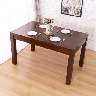 AS-布魯斯全實木胡桃色餐桌-135x80x76cm