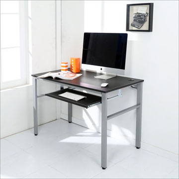 (BuyJM) 低甲醛仿馬鞍皮120公分附鍵盤穩重型工作桌/電腦桌