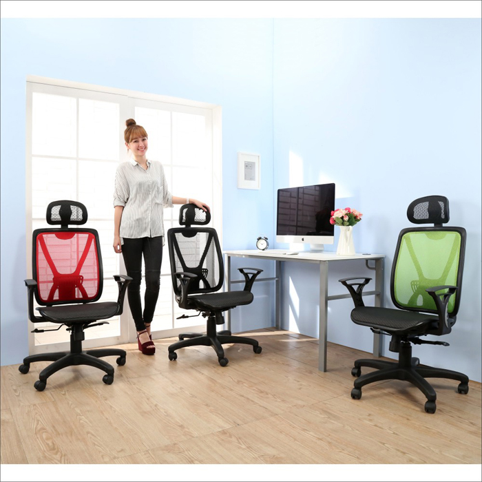 BuyJM富比士全網護腰扶手辦公椅/電腦椅(3色)