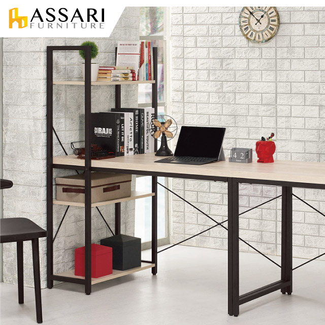ASSARI-塔利斯L型鐵架書桌(寬121x深65x高140cm)