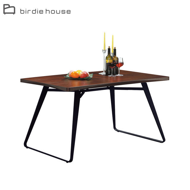 Birdie-尼爾森工業風4.3尺斜腳座設計餐桌/休閒桌
