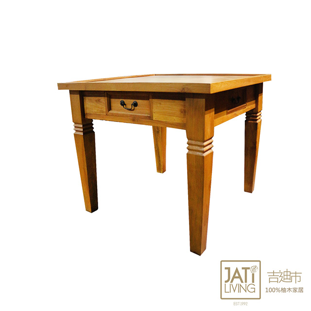 【吉迪市柚木家具】柚木方形設計麻將桌/休閒桌 -pc