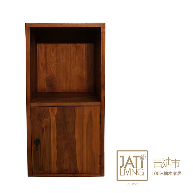 【吉迪市柚木家具】實木簡約造型2層式組合櫃/矮櫃 -pc