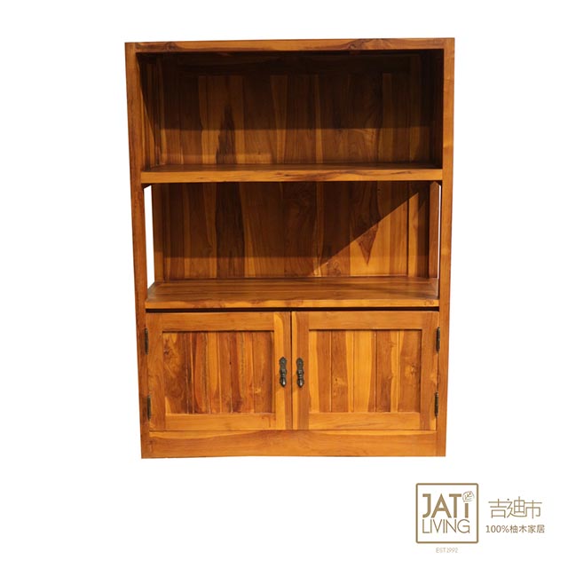 【吉迪市柚木家具】柚木雙層開放式書櫃/收納櫃-pc