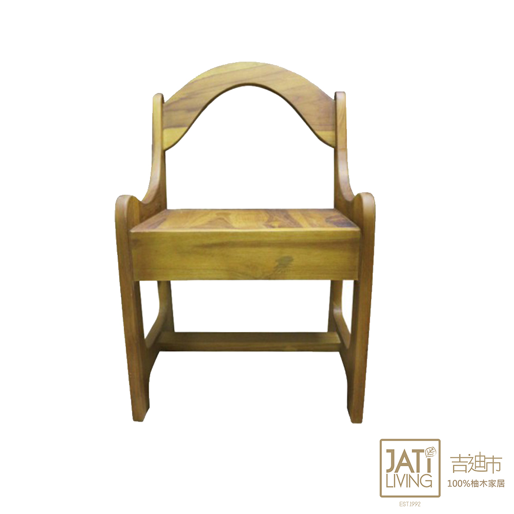 【吉迪市柚木家具】柚木圓背造型矮凳/椅凳