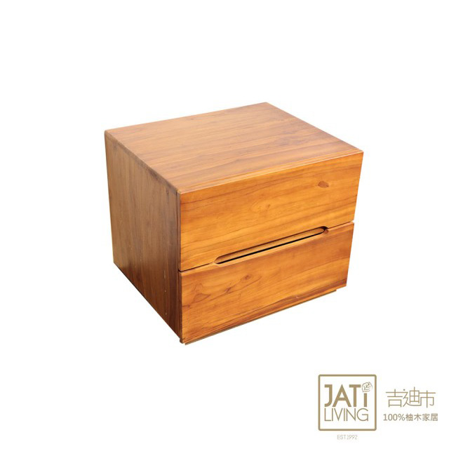 【吉迪市柚木家具】簡約方型柚木床頭櫃/邊桌