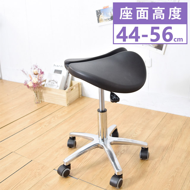 凱堡 人體工學曲面工作椅(鋁合腳PU輪款/固定墊) 美容椅/吧檯椅/旋轉椅