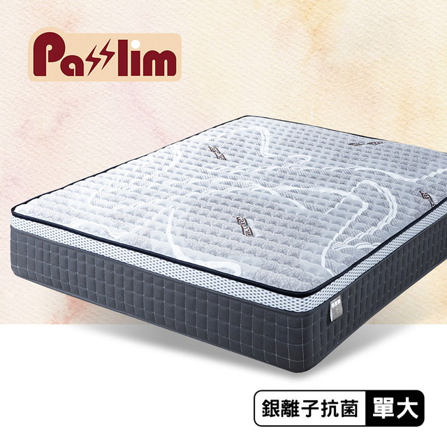 【PasSlimm沛勢力】心靜界銀離子抗菌三線獨立筒床墊-單人加大3.5尺