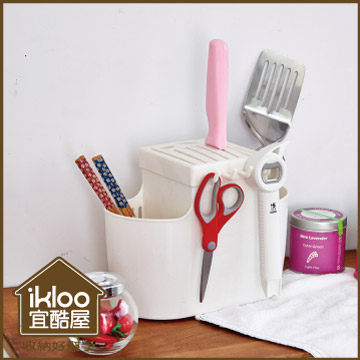 【ikloo】廚房必備刀筷收納架