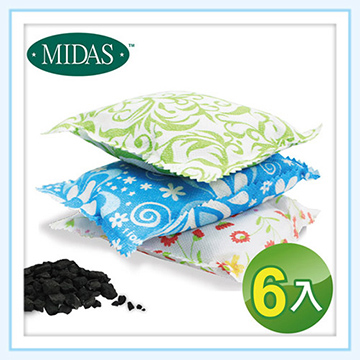 《MIDAS》吸濕除臭天然竹炭包 6入 /盒裝