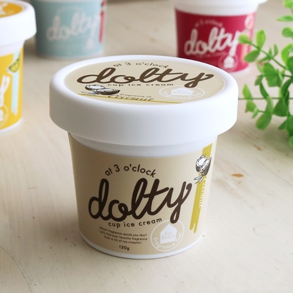 日本【Dolty】杯裝冰淇淋香氛凝膠-椰子