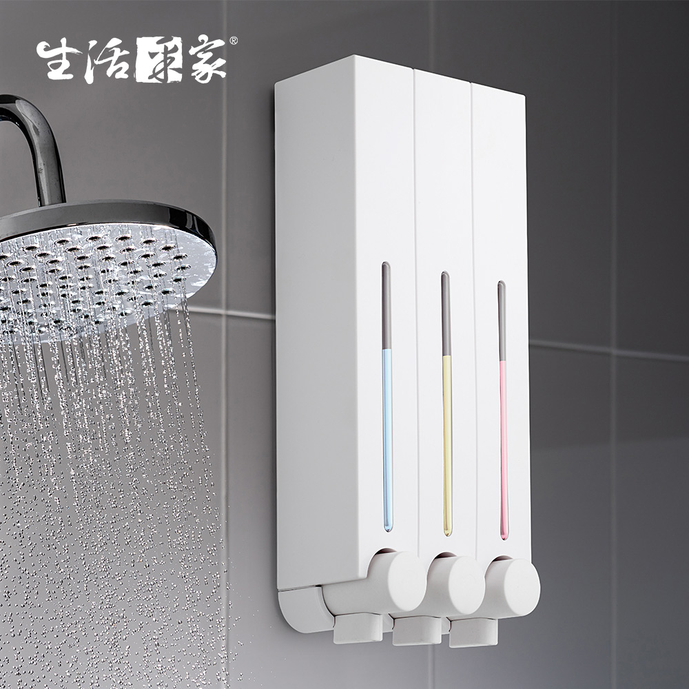 生活採家幸福手感經典白500ml3孔手壓式給皂機