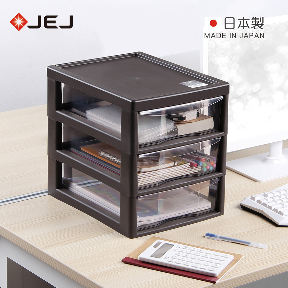 【nicegoods】日本JEJ 辦公桌上型A4文件收納櫃-3大抽