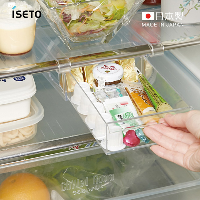 【nicegoods】日本ISETO 懸掛式冰箱抽屜儲物盒-寬版