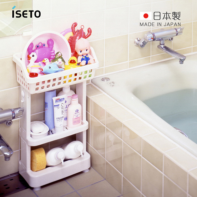 【nicegoods】日本ISETO 浴室斜取置物架-3層
