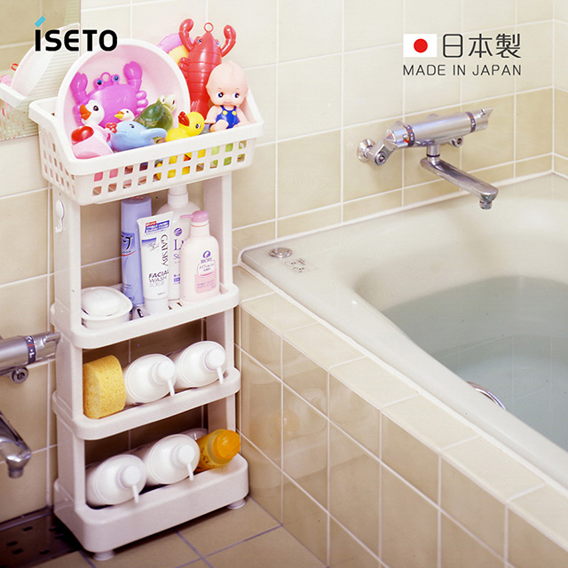 【nicegoods】日本ISETO 浴室斜取置物架-4層