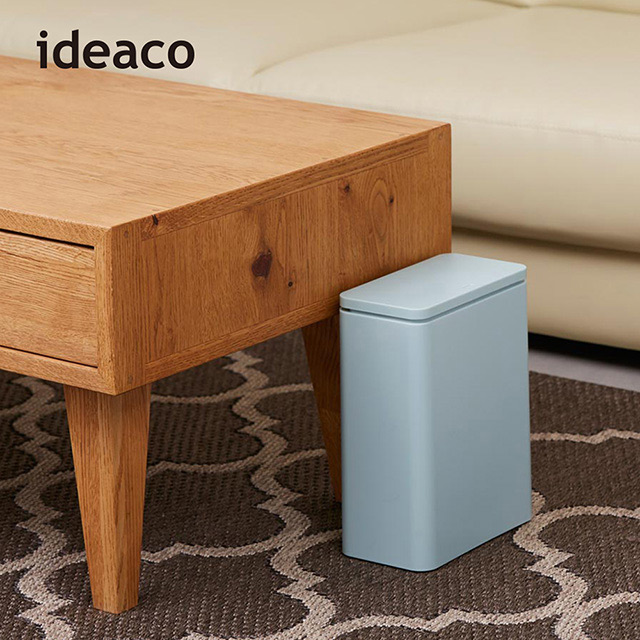 【日本IDEACO】防臭按壓式桌邊/落地垃圾桶-3L