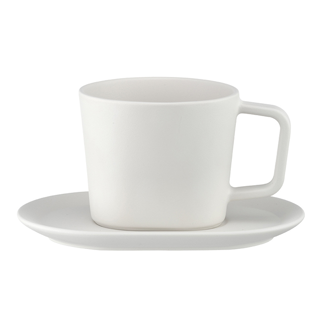 TOAST DRIPDROP 陶瓷咖啡杯盤組180ml-白色