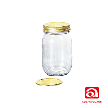 日本ADERIA 雙蓋玻璃儲物罐475ml(2入)