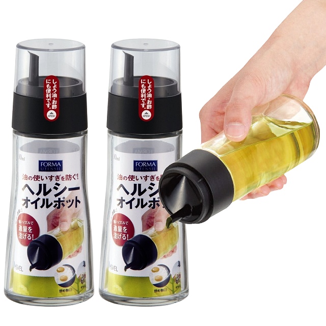 【2入特惠組】日本ASVEL油控式200ml調味油玻璃壺