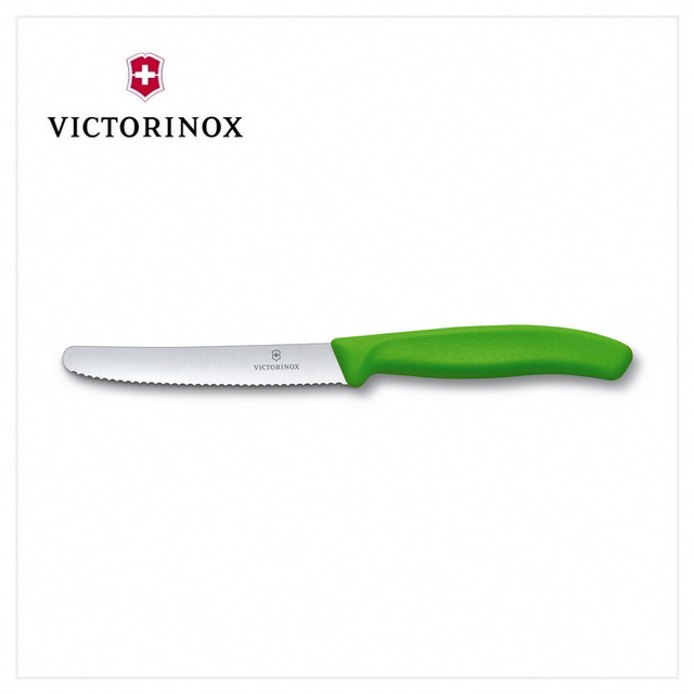 VICTORINOX 瑞士維氏 番茄刀禮盒組 含刀套/ 綠 (201814)